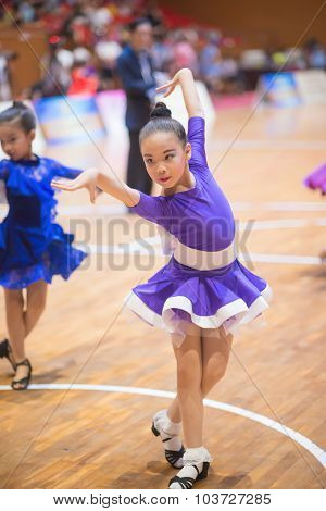 Zhongshan, China-oct 5, 2015:young Dancers Joining The 18Th Guangdong Dancespots Chamionship Competi