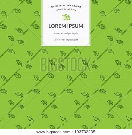 Vector seamless pattern with leafs