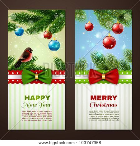 Christmas cards 2 banners set