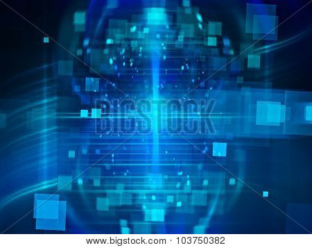 Abstract Style Illustration Depicting Microchip