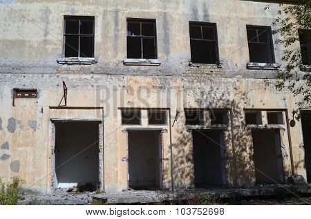 KIEV, UKRAINE - OCT 4, 2015: Abandoned radio communication centre on October 4, 2015 Kiev, Ukraine