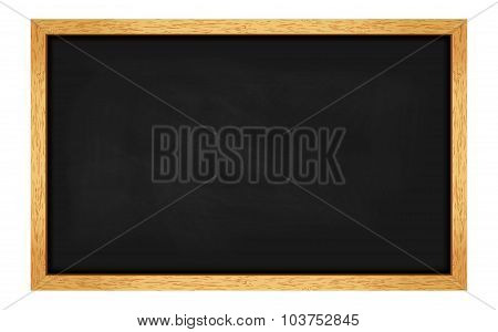 Horizontal Menu Chalkboard For Cafes And Restaurants. Horizontal School Board. Realistic Wooden Fram