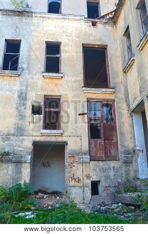 KIEV, UKRAINE - OCT 4, 2015: Abandoned radio communication centre on October 4, 2015 Kiev, Ukraine