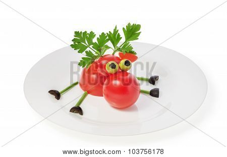 Deer Of Tomatoes, Parsley And Olives