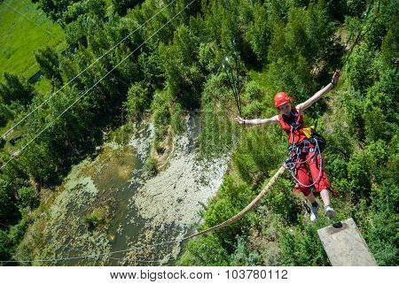 Extreme sports Ropejumping