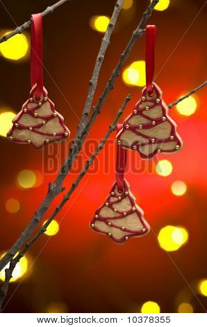 Weihnachtsplätzchen als baum dekoration