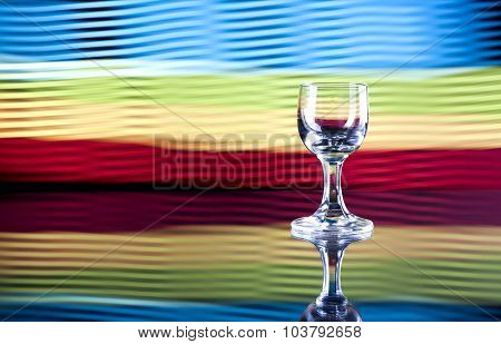 Glass Of Alcohol On Disco Background, Party