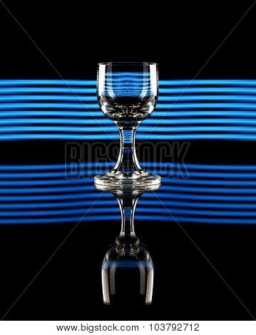Glass Of Alcohol On Disco Background, Party
