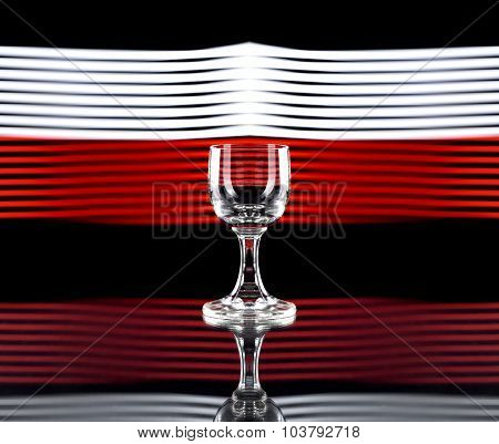 Glass Of Alcohol On Disco Background, Party