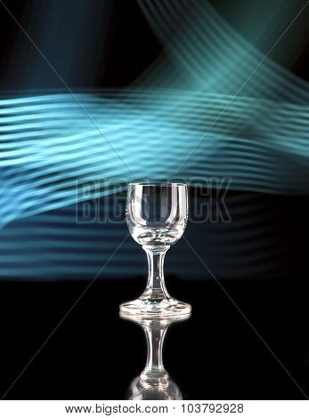 Glass Of Alcohol On Disco Background, Party