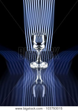 Glass Of Alcohol On Disco Background, Party