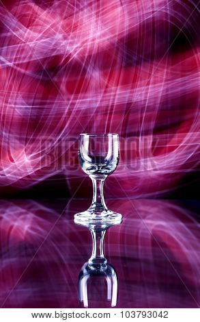 Glass Of Alcohol On Disco Background, Party