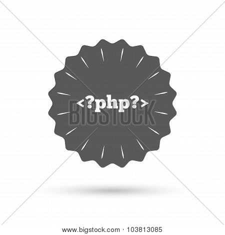 PHP sign icon. Programming language symbol.