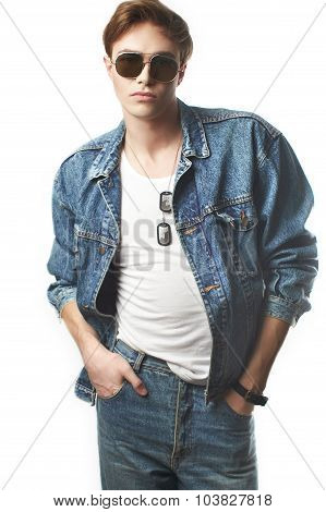 Fashion portrait of the young man