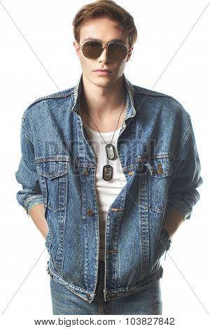 Fashion portrait of the young man