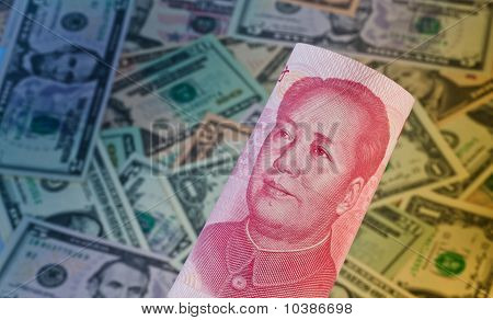 Kiina Business Yuan ja dollari