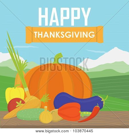 Very Happy Thanksgiving On Wood