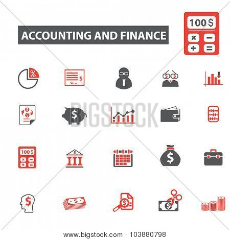 accounting and finance icons