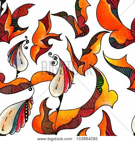 Graphic floral pattern