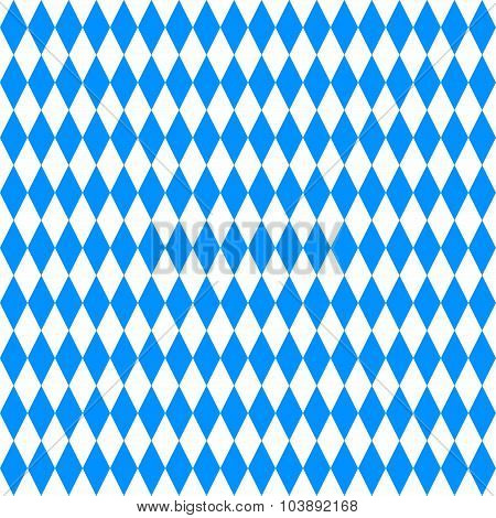 Oktoberfest background. Blue and white rhombus