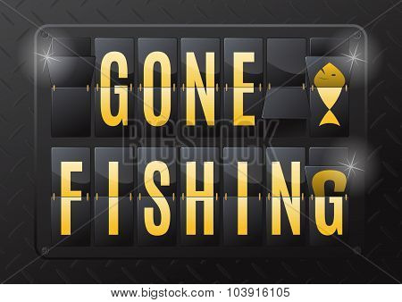 Gone Fishing Steel Flip Calendar.