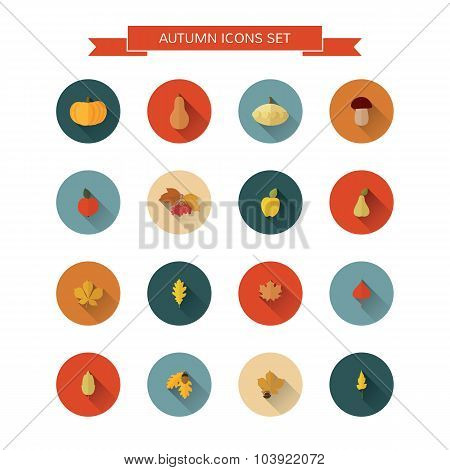 Autumn icons set