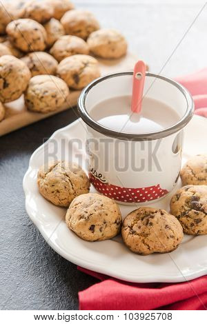 Chocolate Cookies And Milk