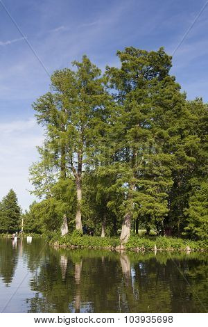 Lake In The Castle Of Chamarande, Essonne, France