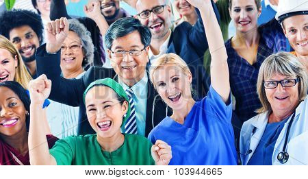 Celebrating Diverse People Various Occupations Concept