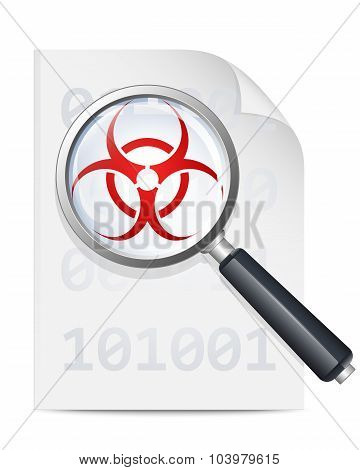 Virus Scan Icon. Vector