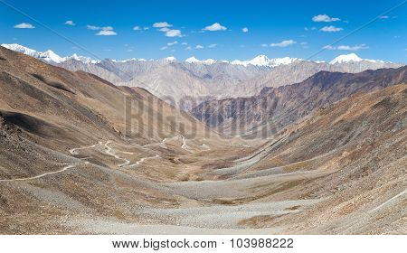 View From Khardung La Pass To Karakoram Range