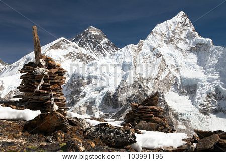 Everest And Nuptse From Kala Patthar