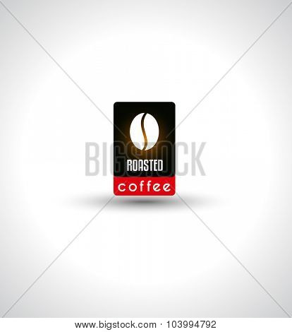 Conceptual Coffee Text with stylized Icon to use as design element in your cover or packaging templates.
