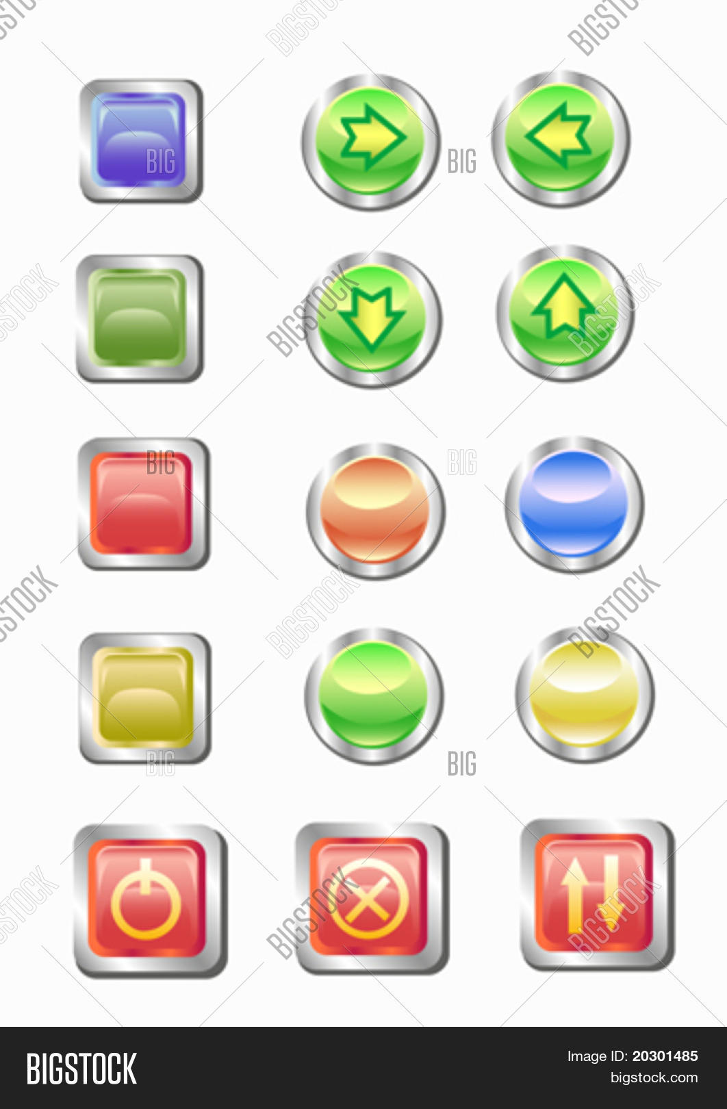 Multichoice Buttons Multi-coloured Vector & Photo (Free Trial) | Bigstock