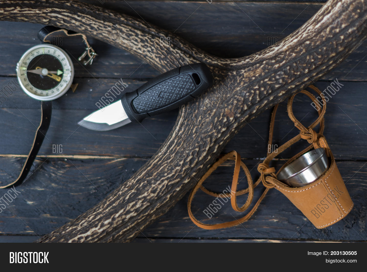 Knife Compass On Black Image & Photo (Free Trial) | Bigstock