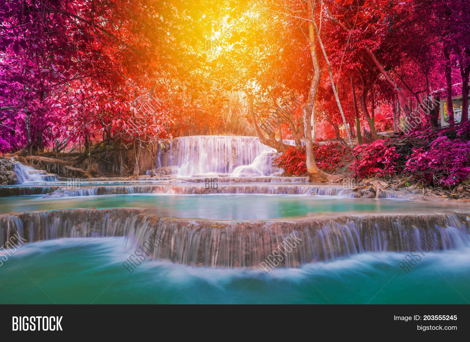 Waterfall Rain Forest Image & Photo (Free Trial) Bigstock