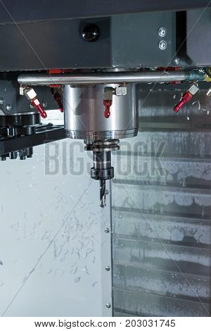 Spindle high-precision CNC milling machine. The cartridge is mounted cutter pen.
