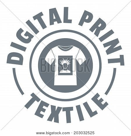 Digital print textile logo. Simple illustration of digital print textile vector logo for web design isolated on white background