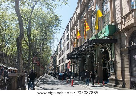 The Gran Teatre Del Liceu, Ramblas, Barcelona, Spain.