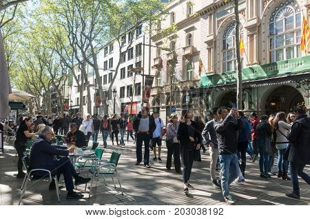 The Gran Teatre Del Liceu, Ramblas, Barcelona, Spain.