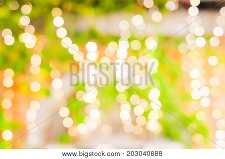 Yellow bokeh for abstract background or texture.