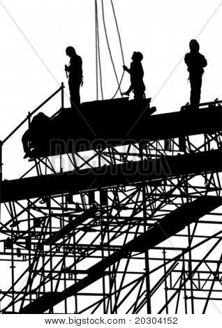 เวกเตอร์การวาดโครงสร้างอาคาร และการทำงาน