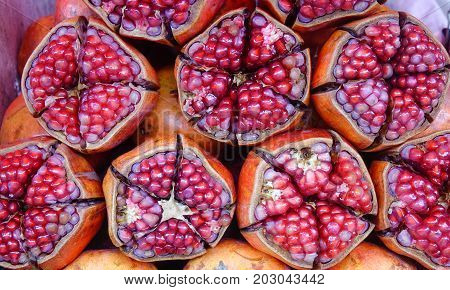 Close-up Of Pomegranate Fruits