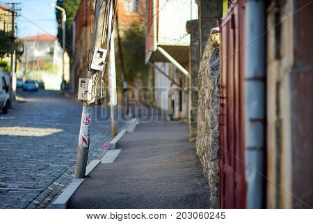 Kutaisi, Georgia - November 22, 2016: Picturesque Medieval Streets Of Kutaisi Town, Capital Of The W