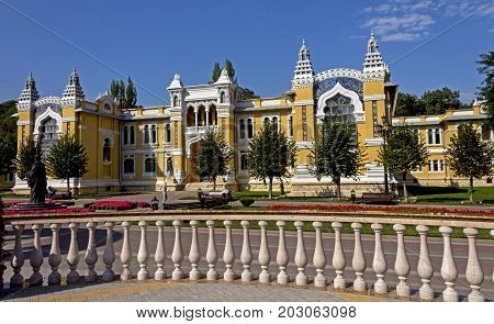 KISLOVODSK, RUSSIA - SEPTEMBER 06, 2017:The ancient building of the Main Narzan bathsbuilt by the engineer and architect A. Klepinin in the Moorish style since 1903.