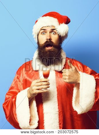 Handsome Bearded Santa Claus Man