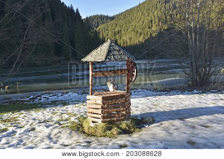 Rural Water Fountain In Red Lake (romania)
