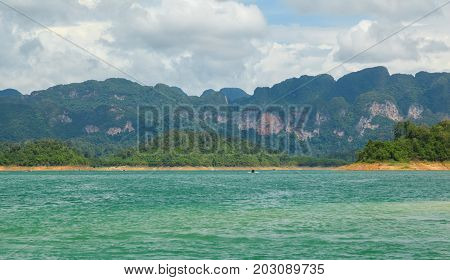 Beautiful landscape of Khao sok national park at suratthaniThailand