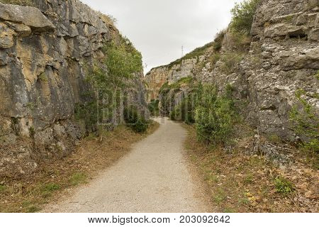 Lumbier in province of navarre in spain