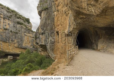 Greenway of irati in the mouth of lumbier, Navarra